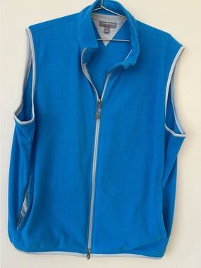 Peter Millar Fleece Vest Blue Full Zip Lightweight Men’s Large